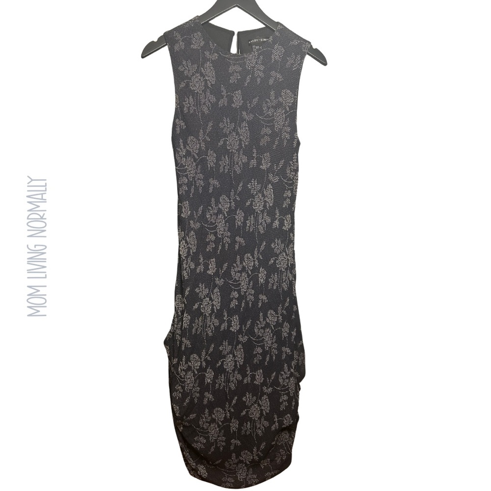 Elegant Black Floral Midi Dress